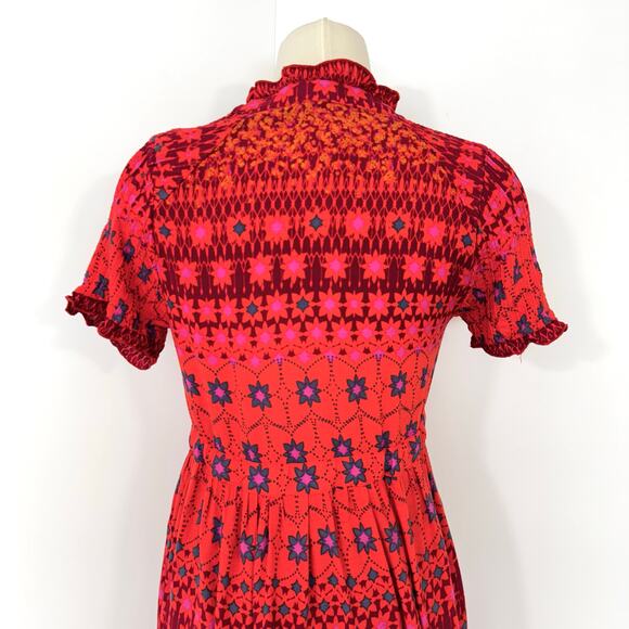 Free People Rare Feeling Maxi Dress in Ruby Red S - Picture 7 of 10